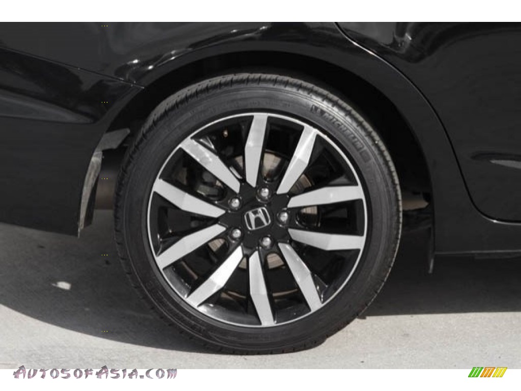 2015 Civic EX-L Sedan - Crystal Black Pearl / Black photo #27