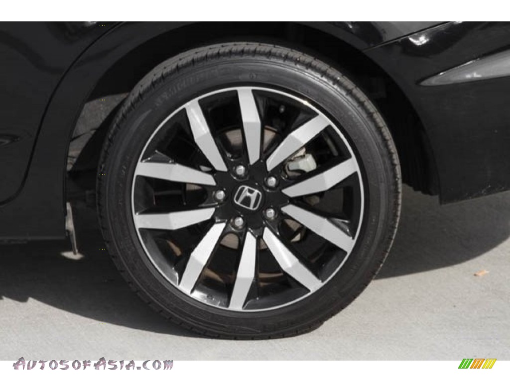 2015 Civic EX-L Sedan - Crystal Black Pearl / Black photo #29