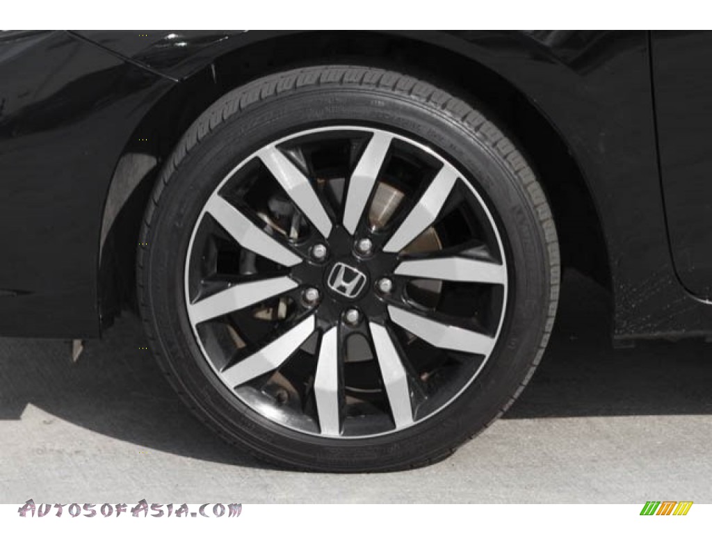 2015 Civic EX-L Sedan - Crystal Black Pearl / Black photo #30