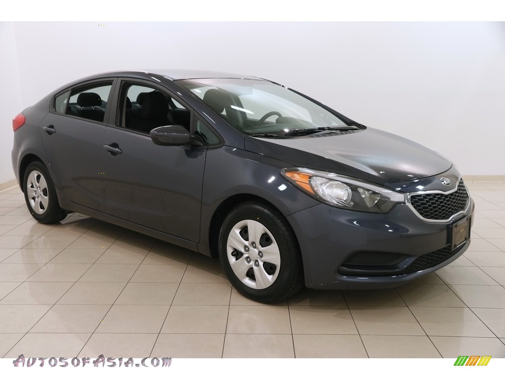 Steel Blue / Black Kia Forte LX Sedan