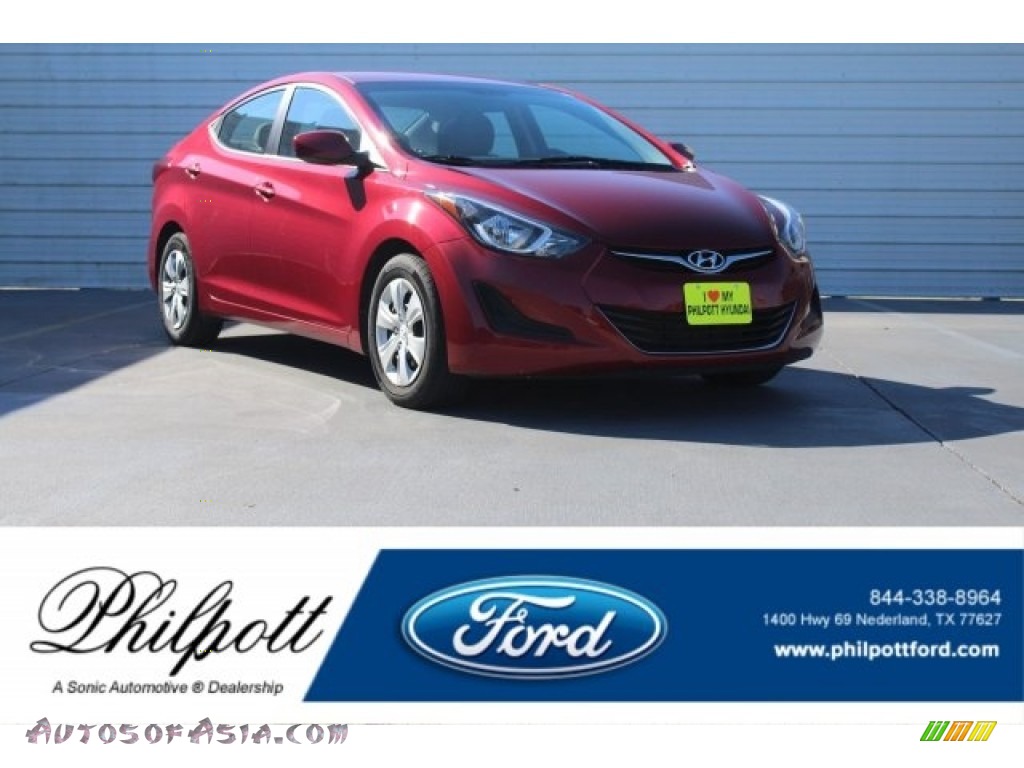 Red / Gray Hyundai Elantra SE