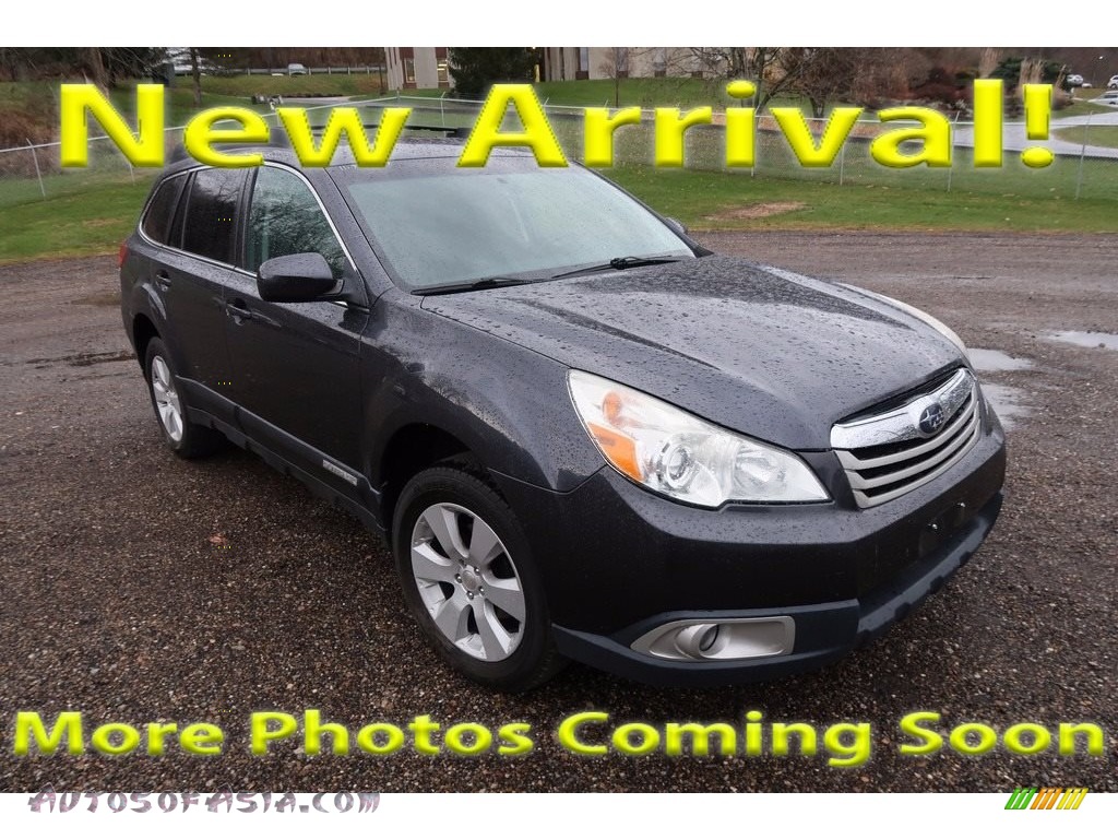 2011 Outback 2.5i Premium Wagon - Graphite Gray Metallic / Off Black photo #1