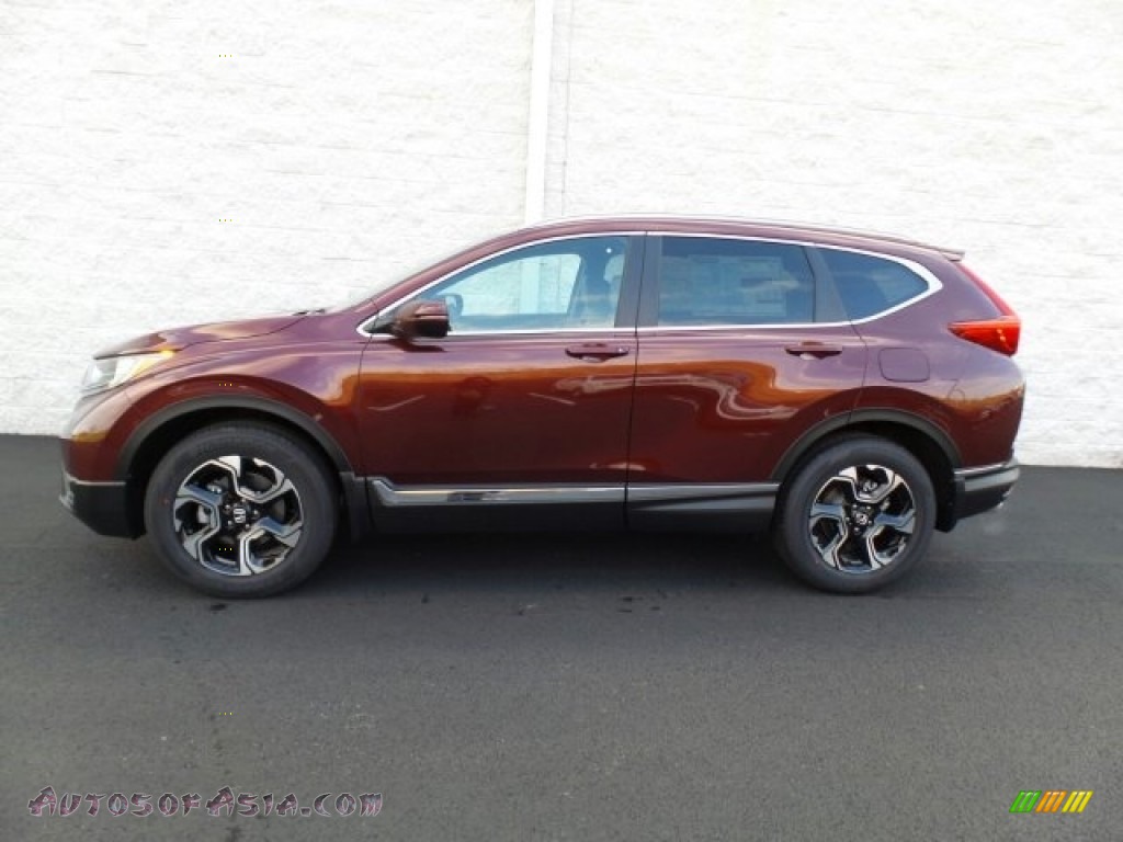 2018 CR-V Touring AWD - Basque Red Pearl II / Gray photo #9