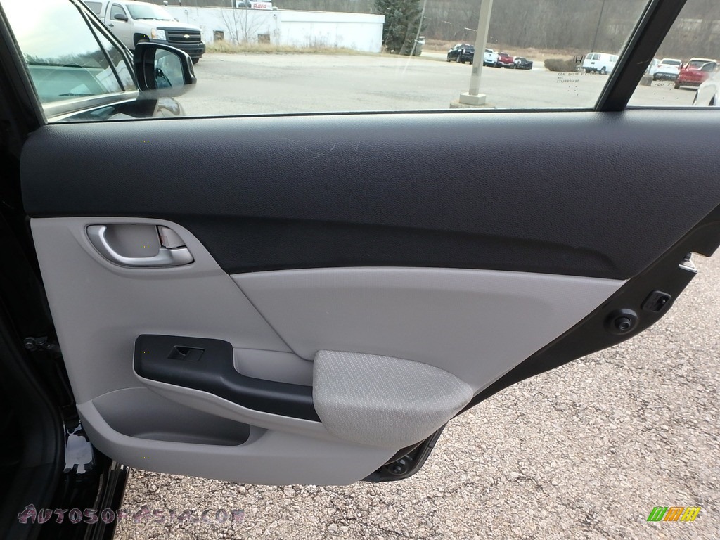 2013 Civic LX Sedan - Crystal Black Pearl / Gray photo #8