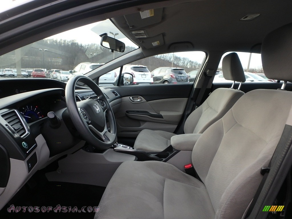 2013 Civic LX Sedan - Crystal Black Pearl / Gray photo #15