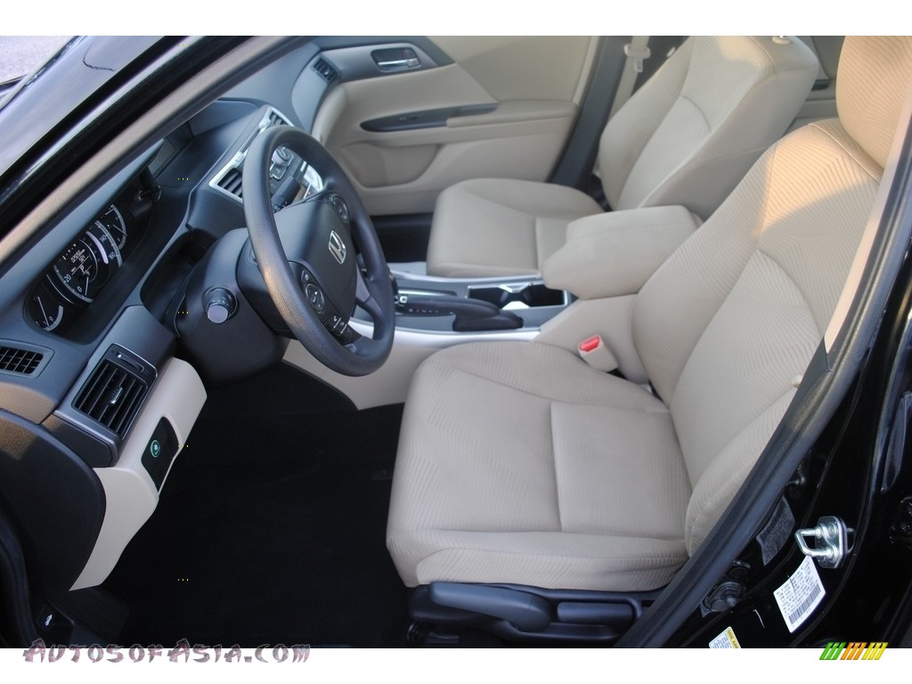 2014 Accord LX Sedan - Crystal Black Pearl / Ivory photo #11