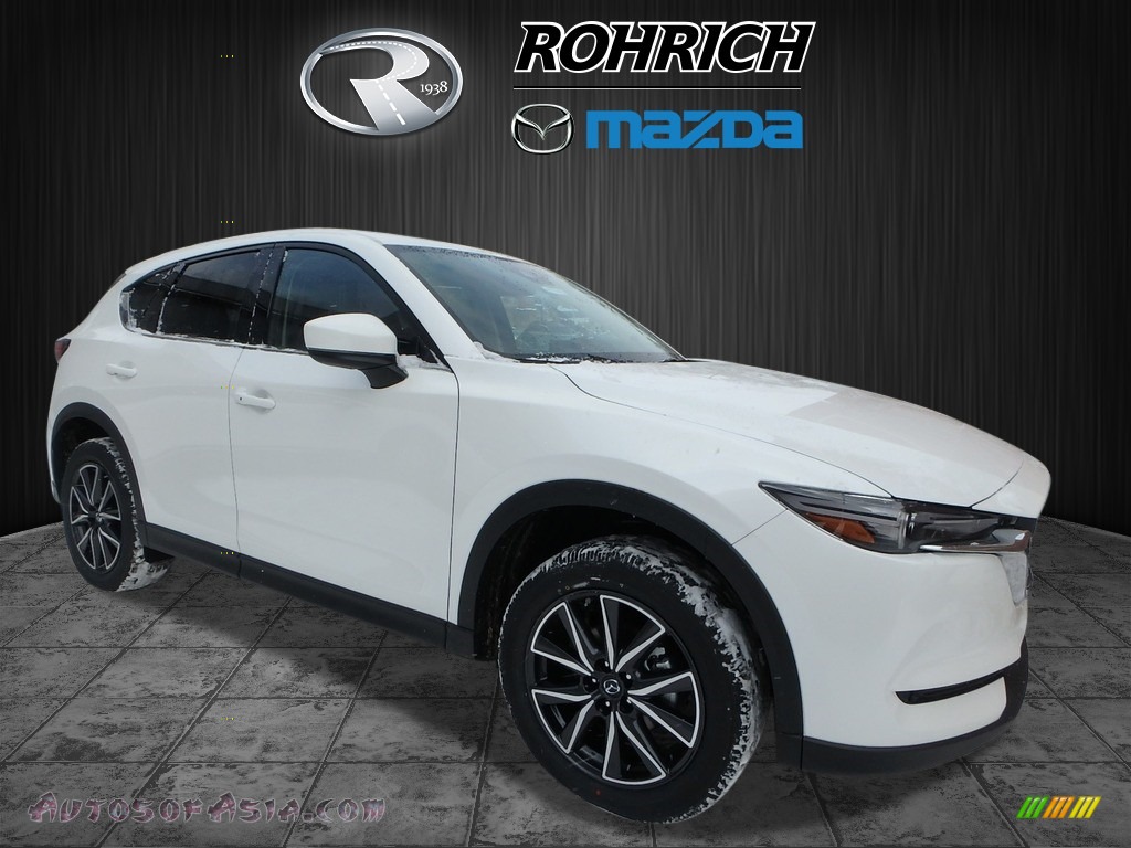 2018 CX-5 Grand Touring AWD - Snowflake White Pearl Mica / Black photo #1