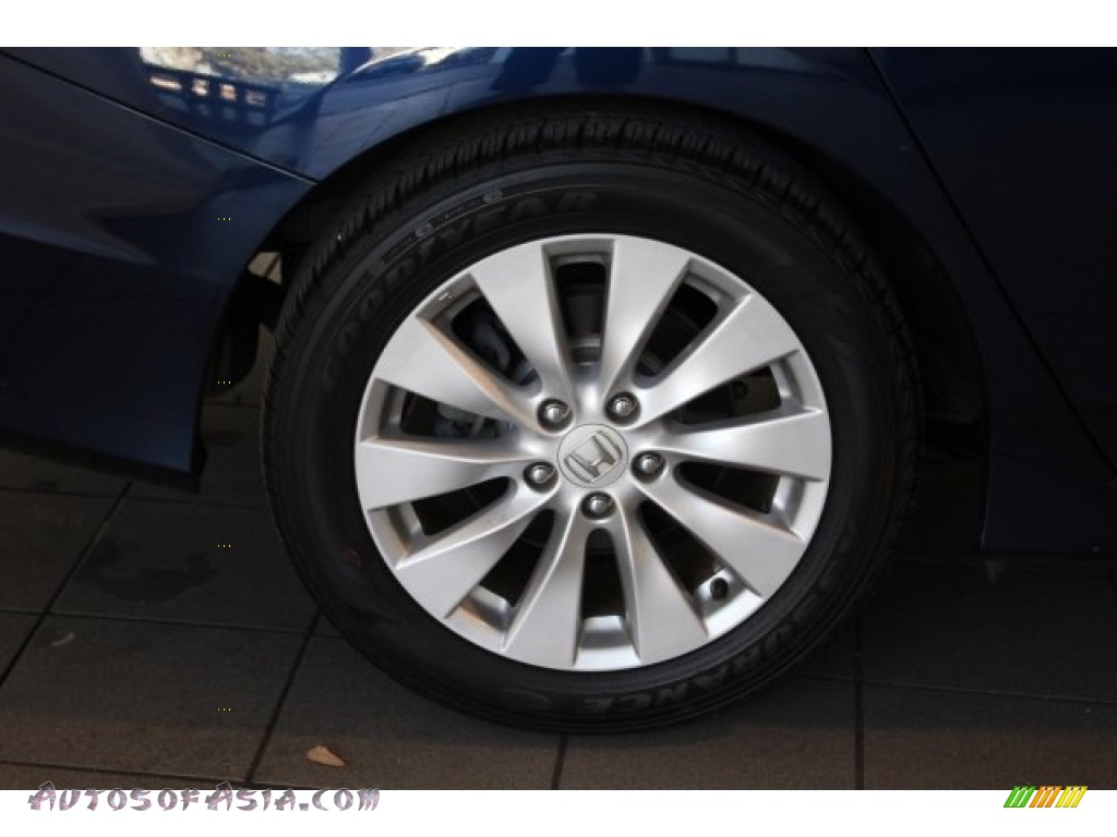 2014 Accord EX Sedan - Obsidian Blue Pearl / Gray photo #9