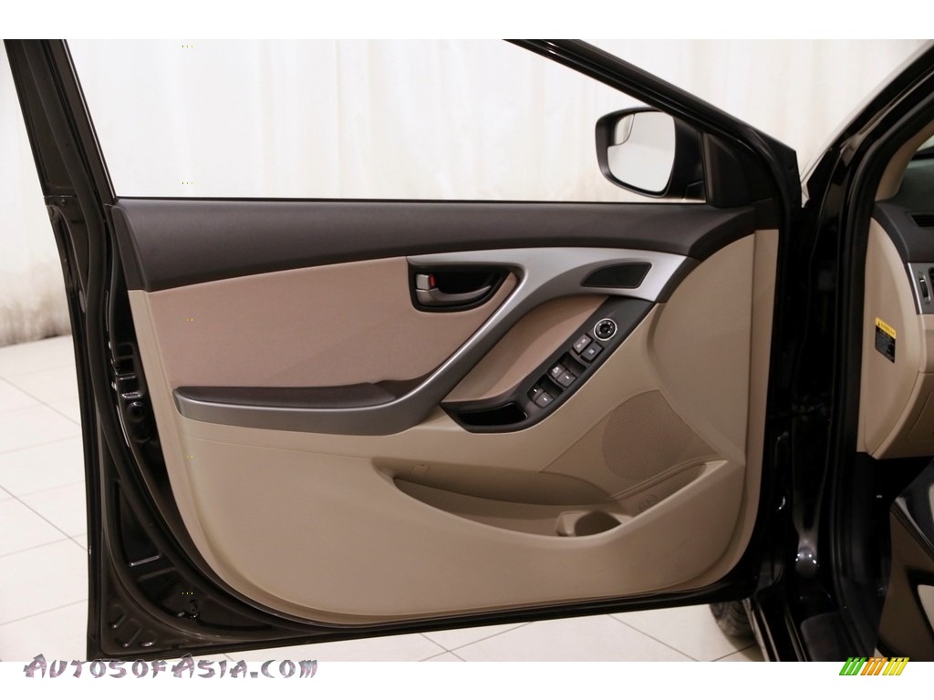 2014 Elantra SE Sedan - Black / Beige photo #4
