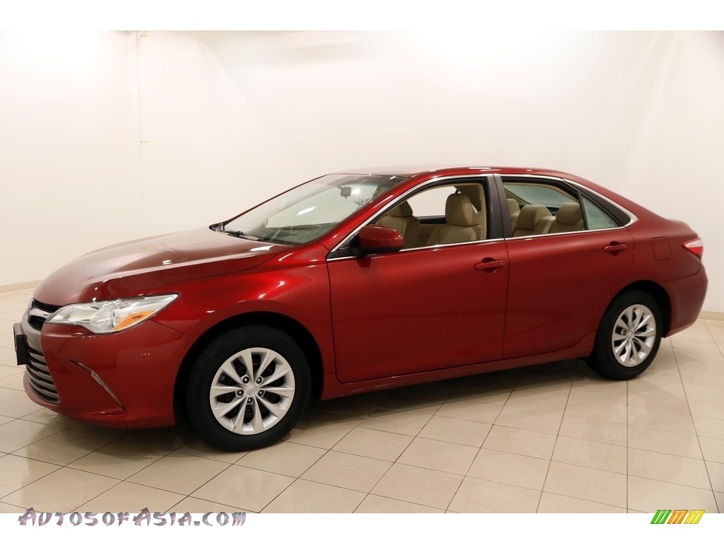 2015 Camry LE - Ruby Flare Pearl / Almond photo #3