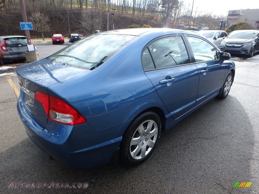 2009 Civic LX Sedan - Atomic Blue Metallic / Gray photo #5