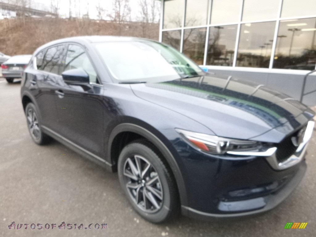 2018 CX-5 Grand Touring AWD - Deep Crystal Blue Mica / Parchment photo #3