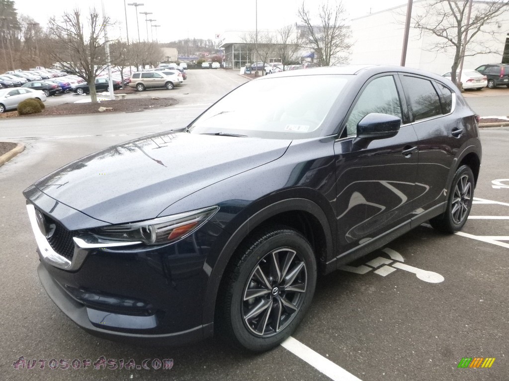 2018 CX-5 Grand Touring AWD - Deep Crystal Blue Mica / Parchment photo #5