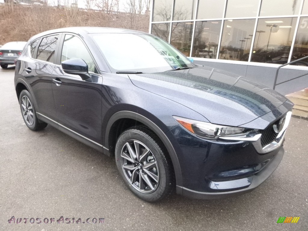 2018 CX-5 Touring AWD - Deep Crystal Blue Mica / Parchment photo #3