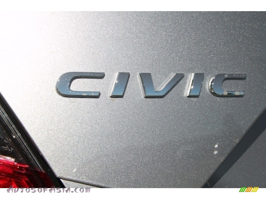 2018 Civic LX Sedan - Lunar Silver Metallic / Black photo #3
