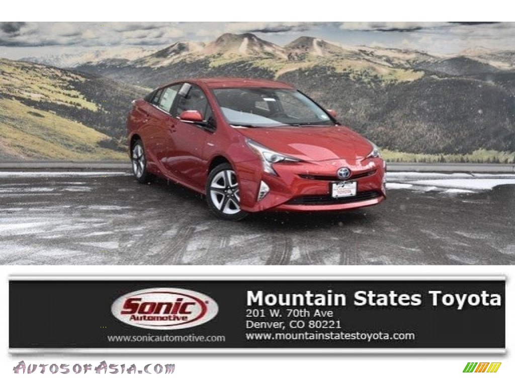 2018 Prius Four Touring - Hypersonic Red / Black photo #1