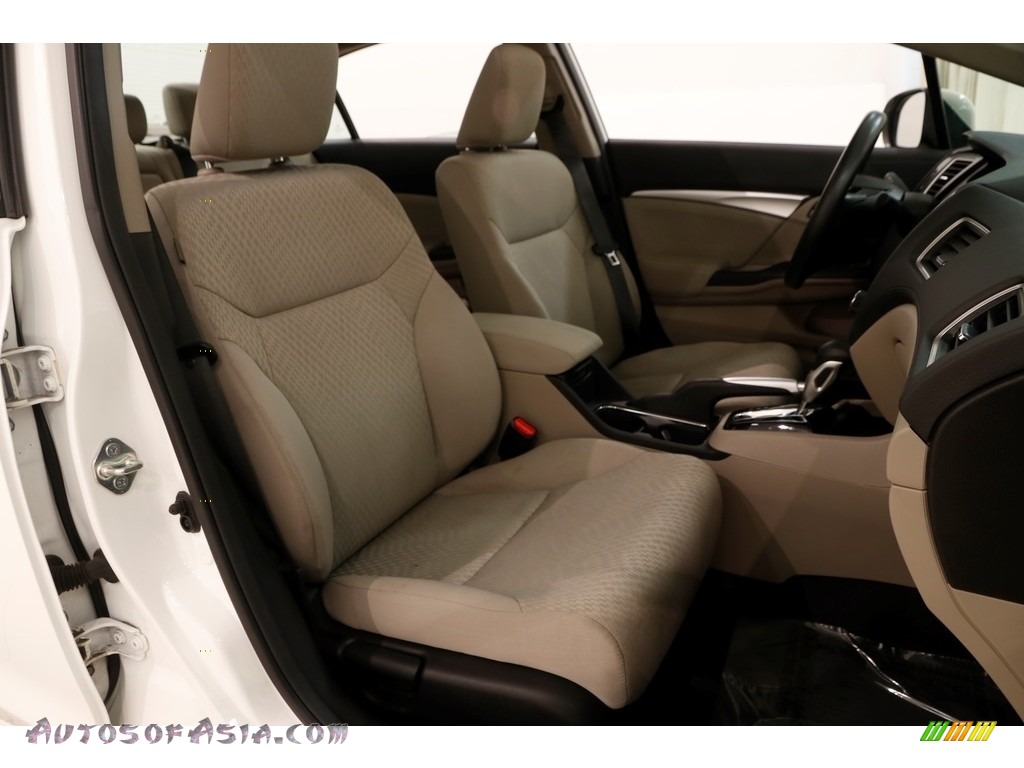 2015 Civic EX Sedan - Taffeta White / Beige photo #15