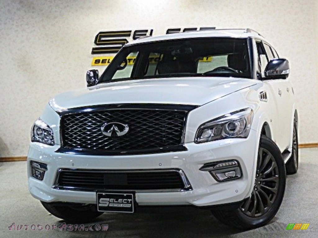 Majestic White / Limited Mocha Brown Infiniti QX80 Limited AWD