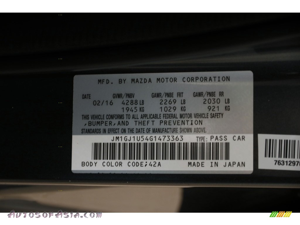 2016 Mazda6 Sport - Meteor Gray Mica / Black photo #18