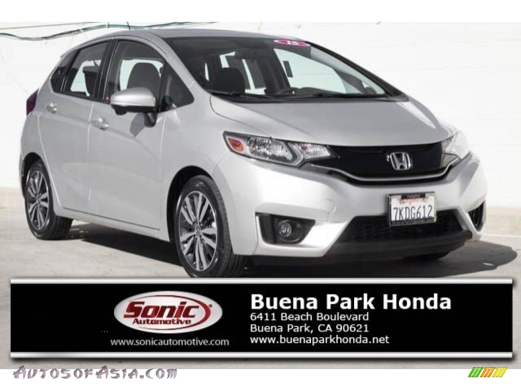 Alabaster Silver Metallic / Black Honda Fit EX-L