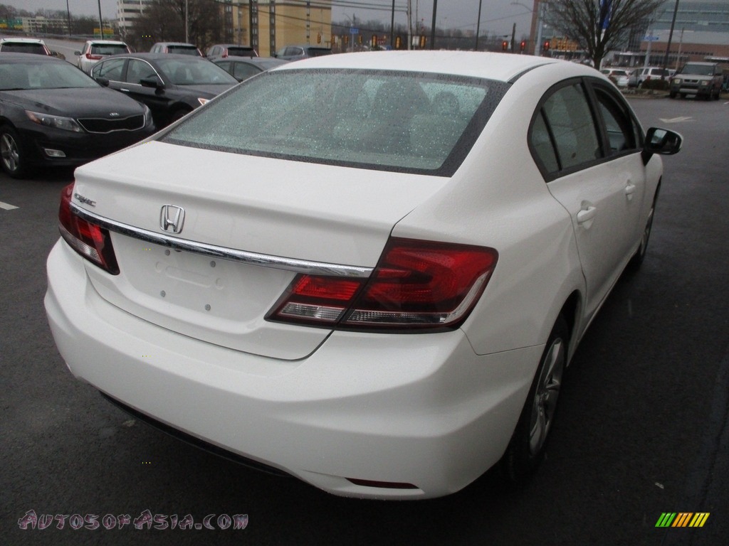 2015 Civic LX Sedan - Taffeta White / Beige photo #5