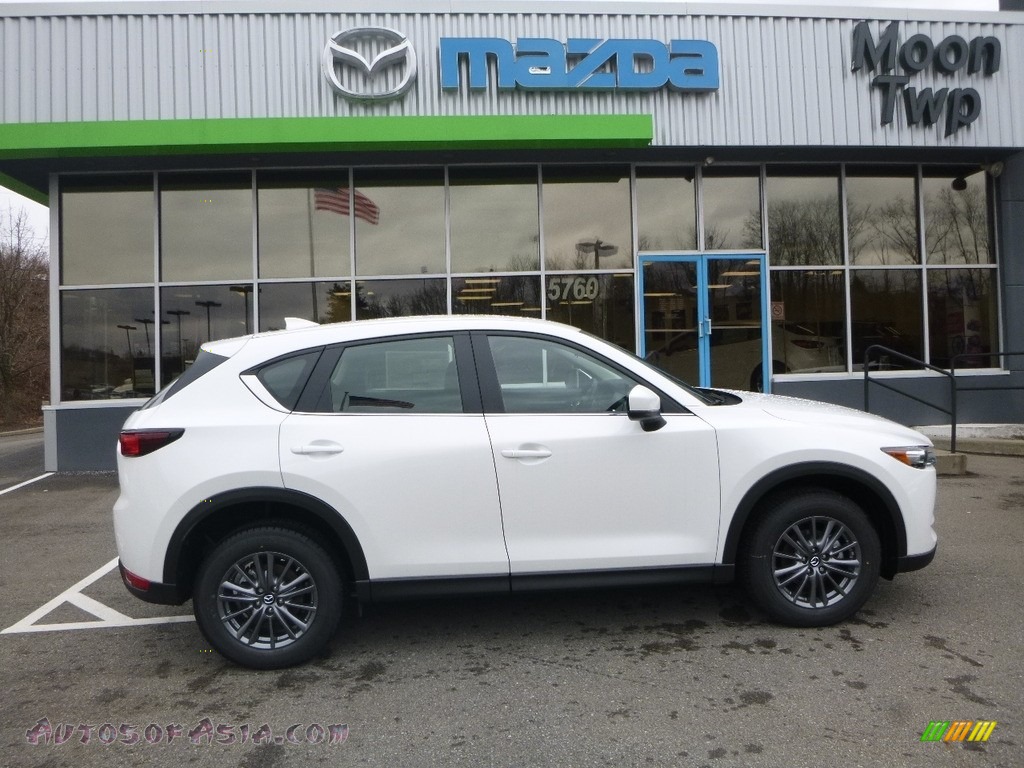 Snowflake White Pearl Mica / Black Mazda CX-5 Sport AWD