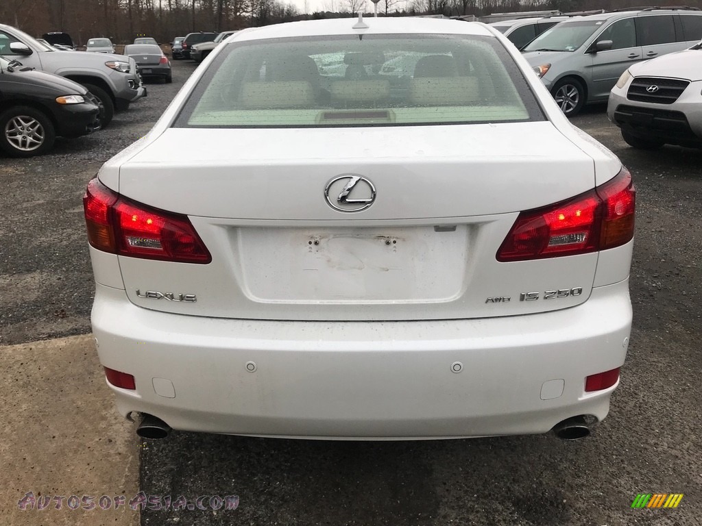 2008 IS 250 AWD - Starfire White Pearl / Cashmere Beige photo #6