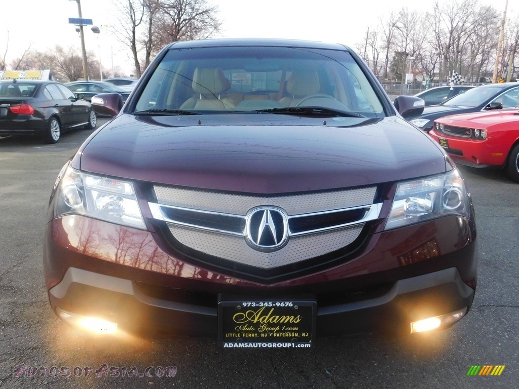 2007 MDX Technology - Dark Cherry Red Pearl / Taupe photo #8