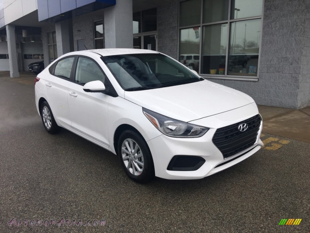 2018 Accent SEL - Frost White Pearl / Black photo #1
