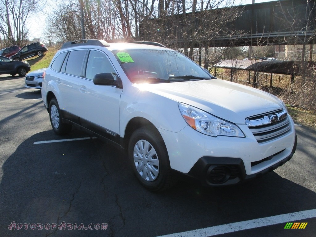 2014 Outback 2.5i Premium - Satin White Pearl / Ivory photo #4 2014 Outback 2.5i Premium - Satin White Pearl / Ivory photo #4