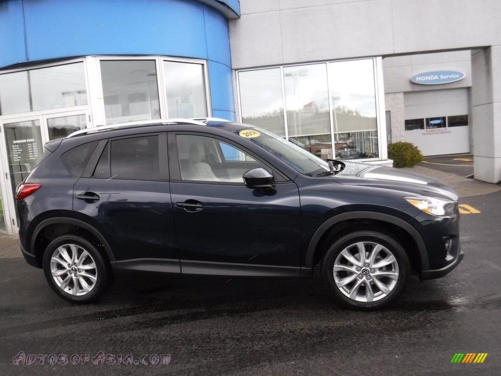 2014 CX-5 Grand Touring AWD - Stormy Blue Mica / Sand photo #2