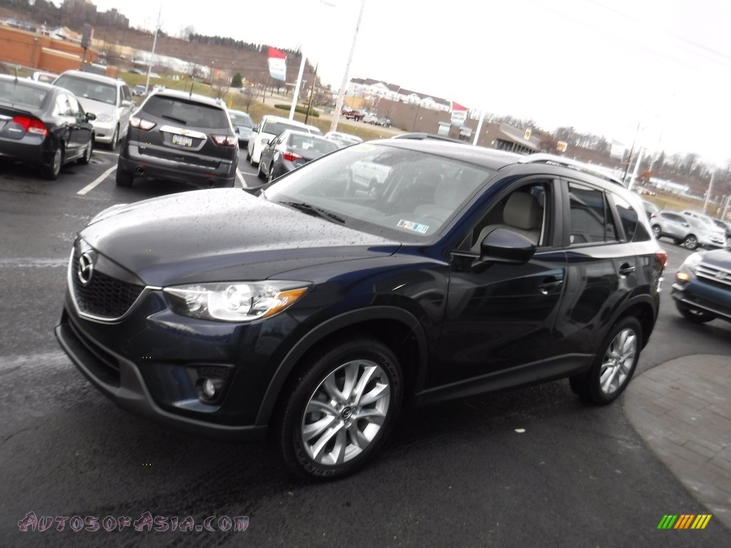 2014 CX-5 Grand Touring AWD - Stormy Blue Mica / Sand photo #6