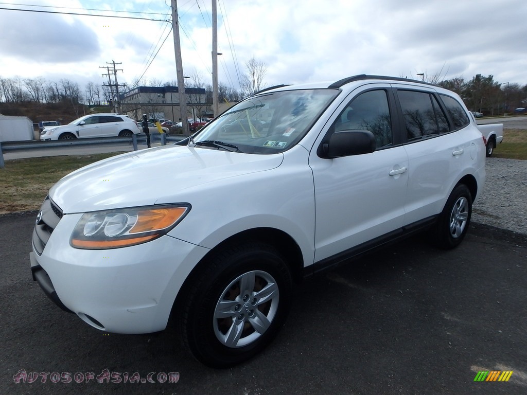 2009 Santa Fe GLS 4WD - Powder White Pearl / Gray photo #1