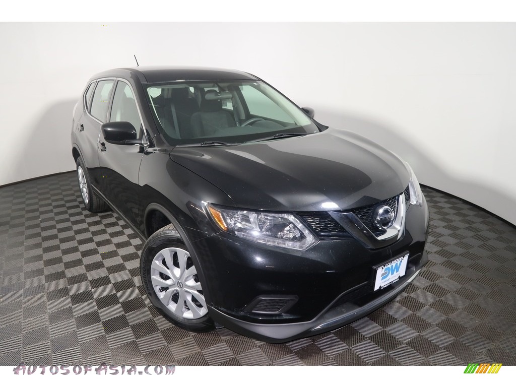2016 Rogue S AWD - Magnetic Black / Charcoal photo #4
