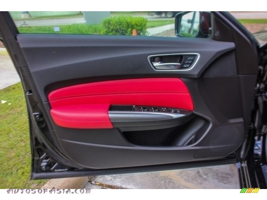 2018 TLX V6 SH-AWD A-Spec Sedan - Crystal Black Pearl / Red photo #13
