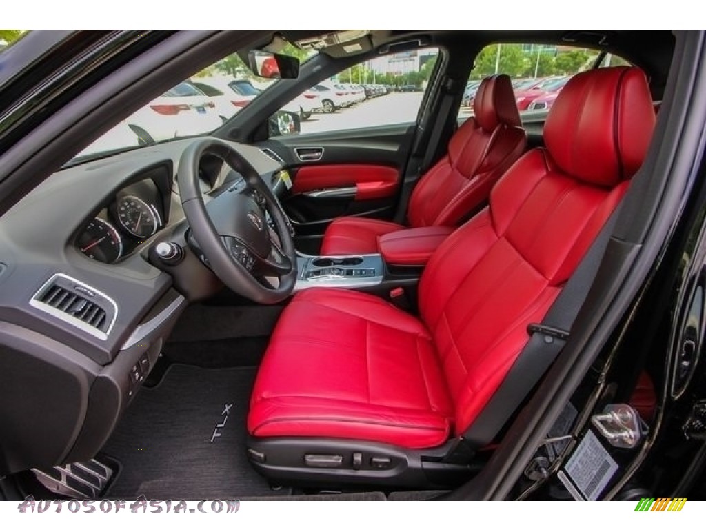 2018 TLX V6 SH-AWD A-Spec Sedan - Crystal Black Pearl / Red photo #17