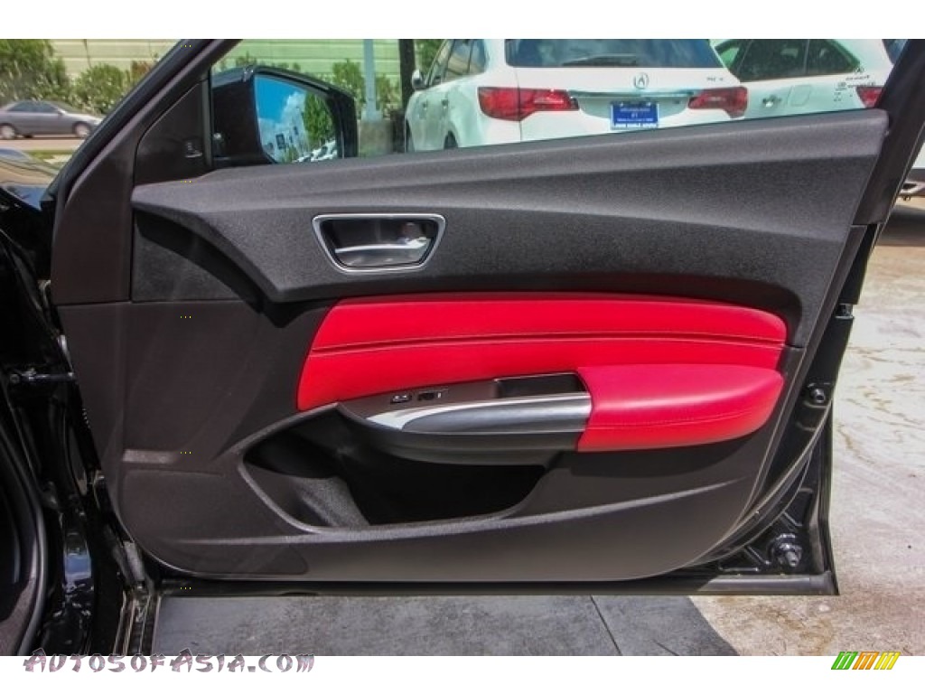 2018 TLX V6 SH-AWD A-Spec Sedan - Crystal Black Pearl / Red photo #23
