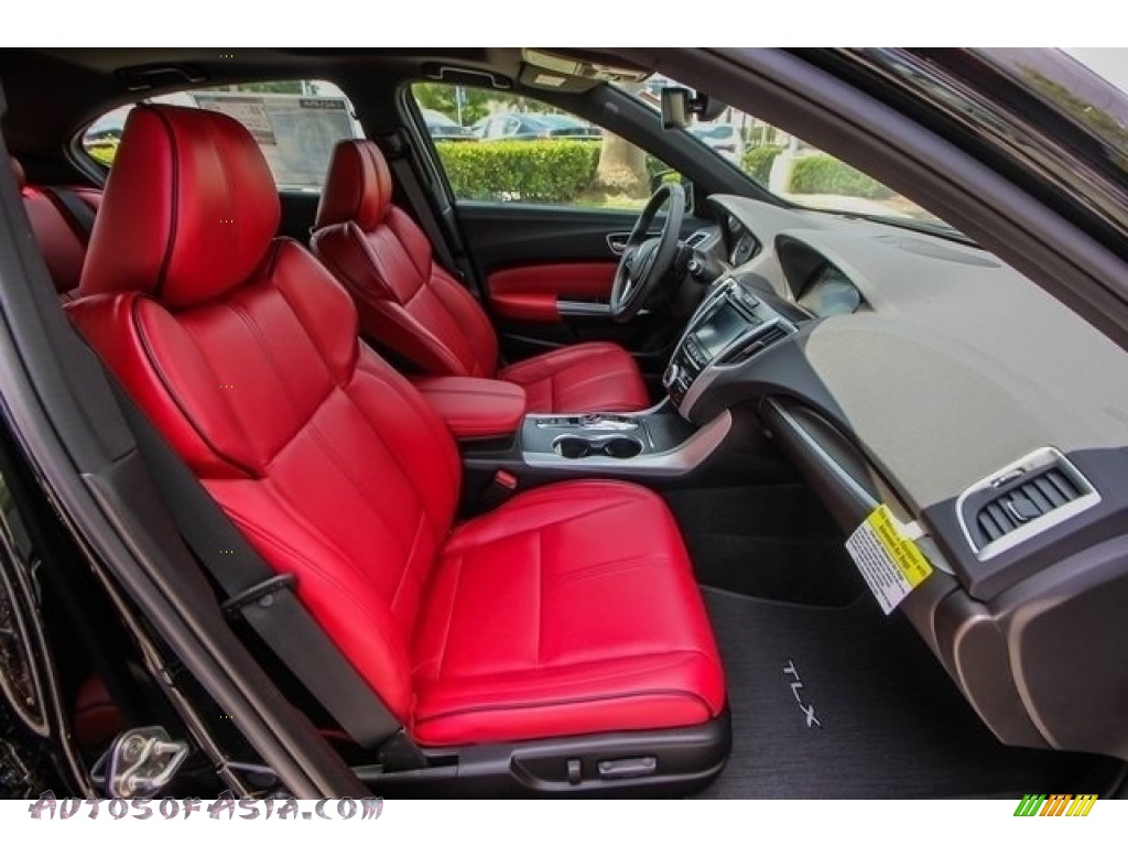 2018 TLX V6 SH-AWD A-Spec Sedan - Crystal Black Pearl / Red photo #24