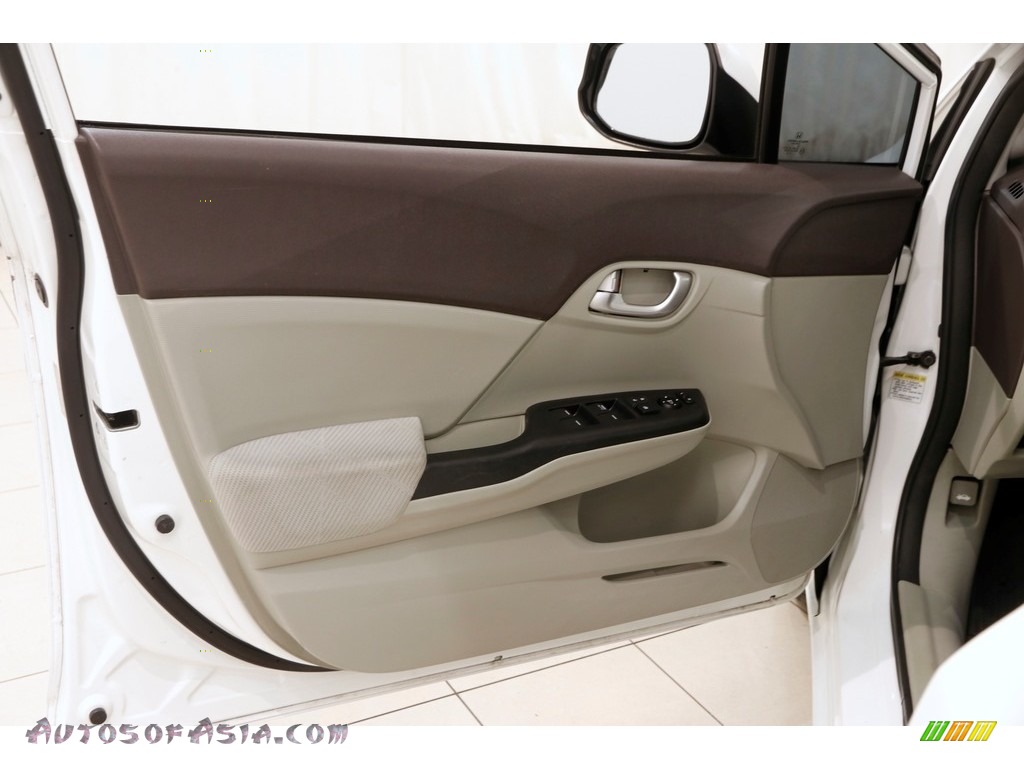 2012 Civic EX Sedan - Taffeta White / Beige photo #4