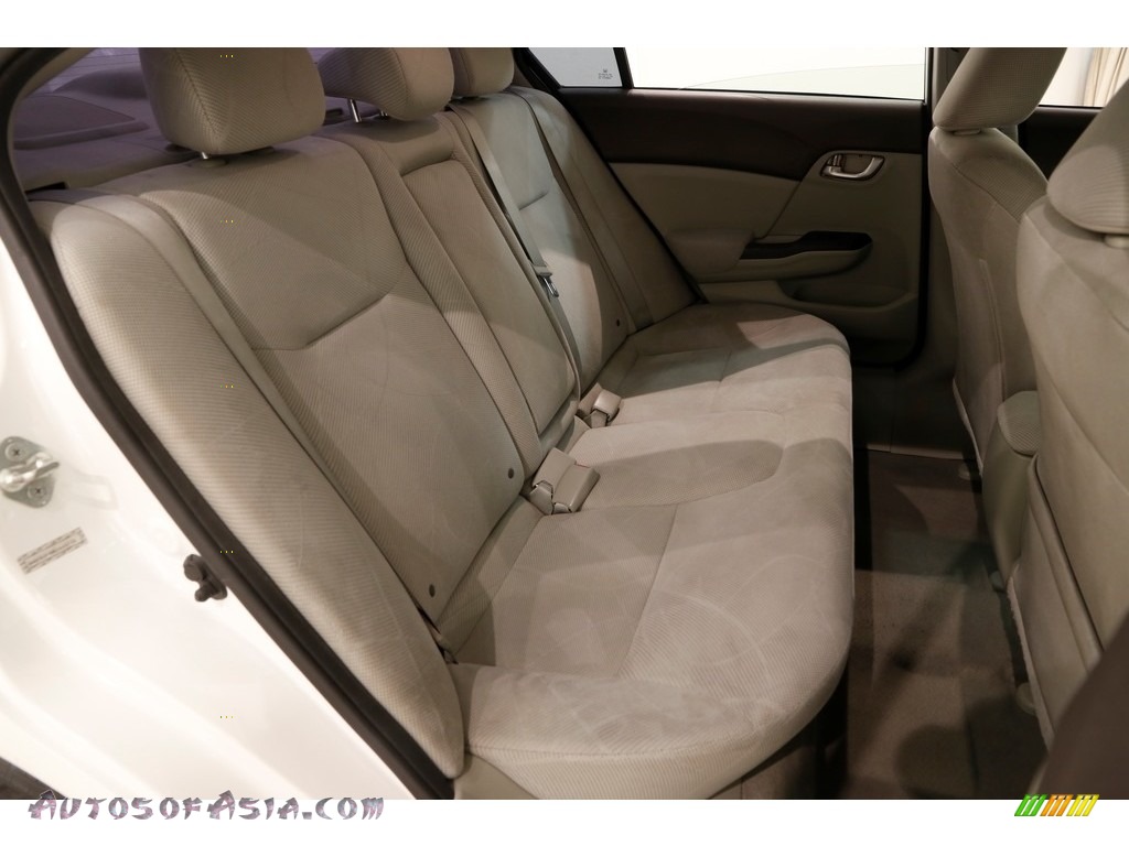 2012 Civic EX Sedan - Taffeta White / Beige photo #20