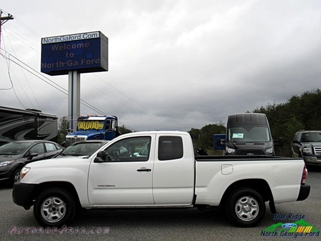 2009 Tacoma Access Cab - Super White / Graphite Gray photo #2