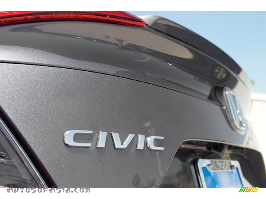 2018 Civic EX-L Sedan - Modern Steel Metallic / Black photo #3