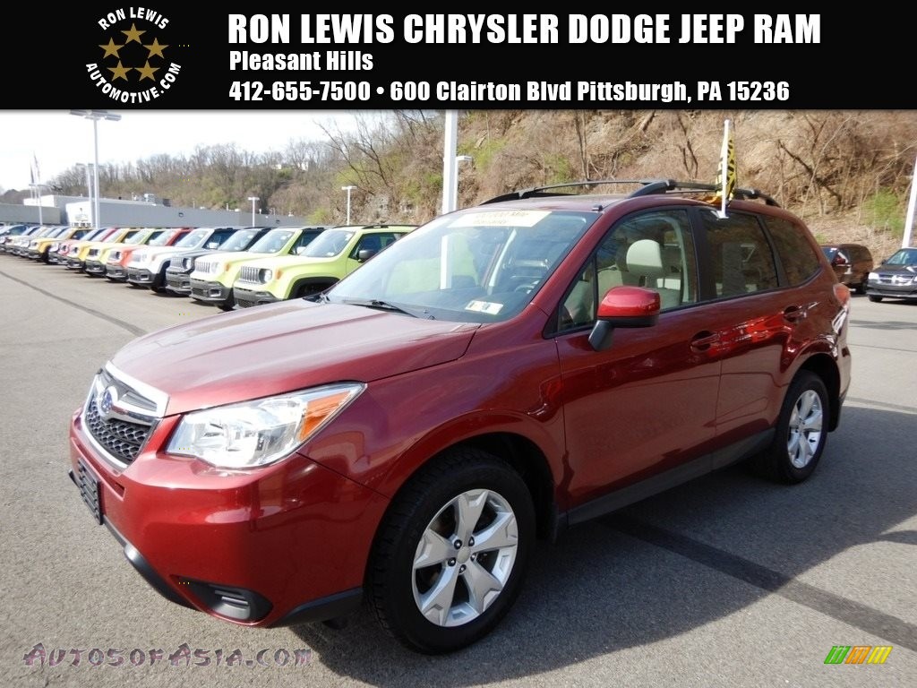 2015 Forester 2.5i Premium - Venetian Red Pearl / Gray photo #1