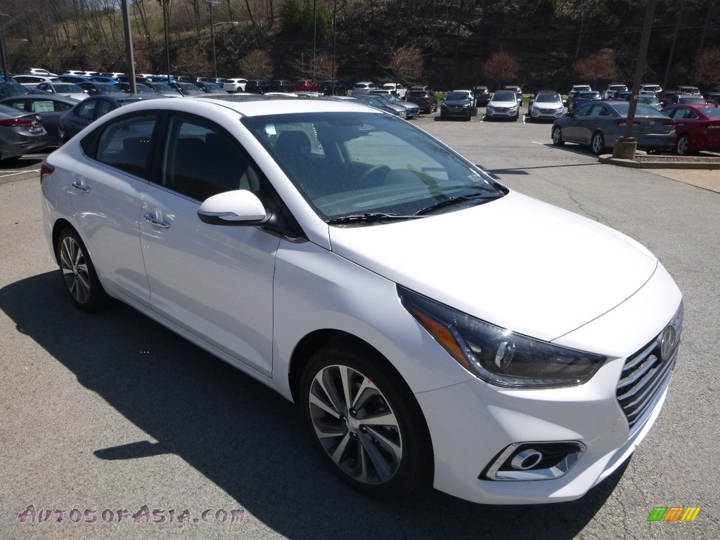 2018 Accent Limited - Frost White Pearl / Black photo #5