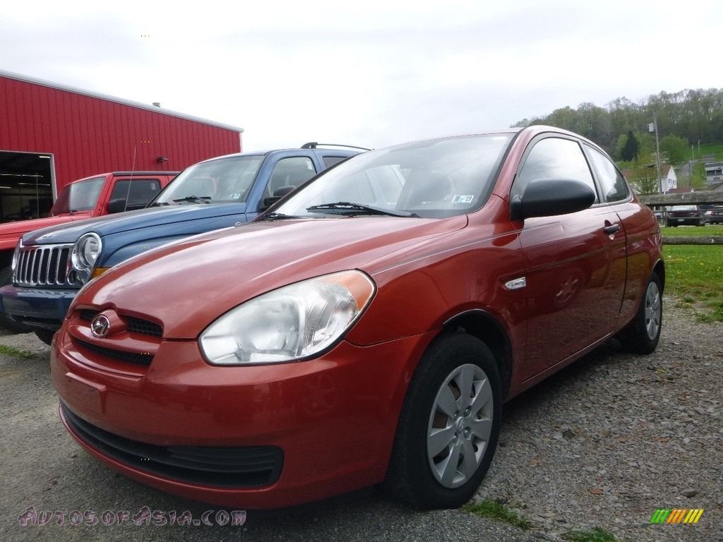 Tango Red / Black Hyundai Accent GS Coupe