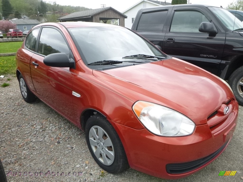 2008 Accent GS Coupe - Tango Red / Black photo #5