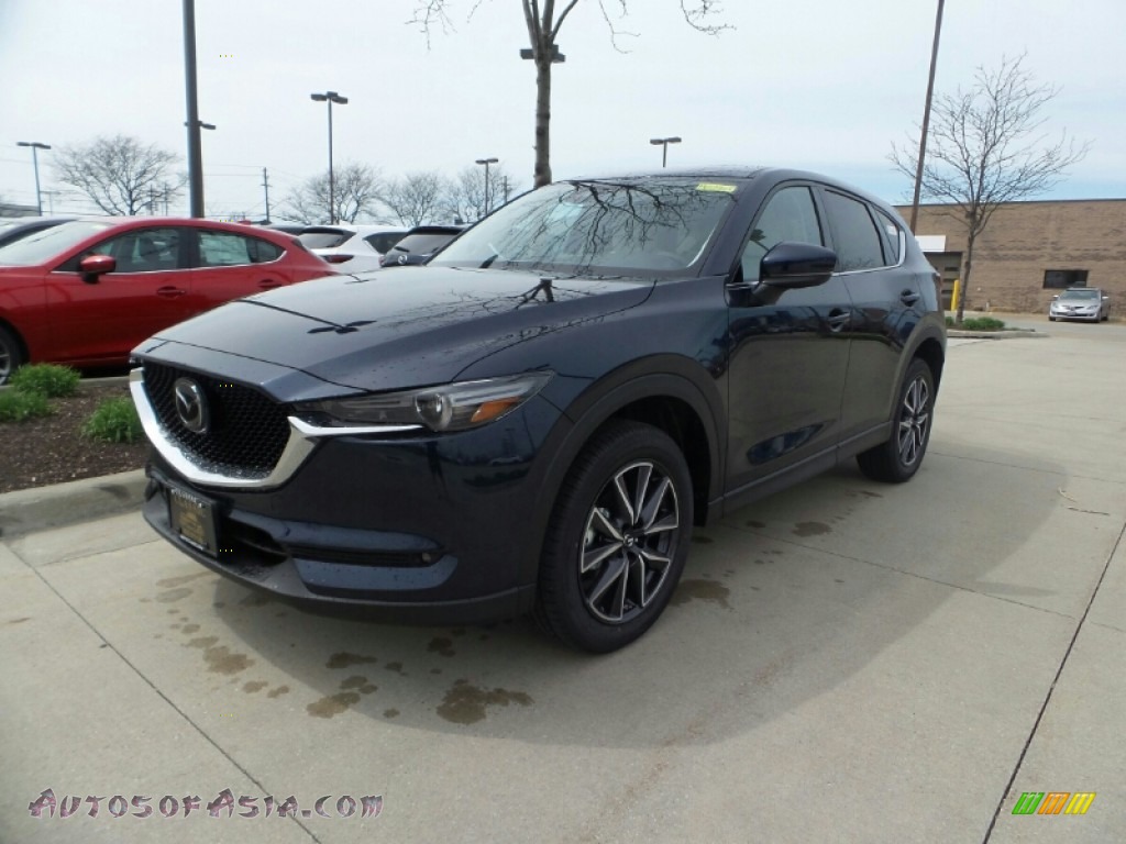 Deep Crystal Blue Mica / Parchment Mazda CX-5 Grand Touring AWD