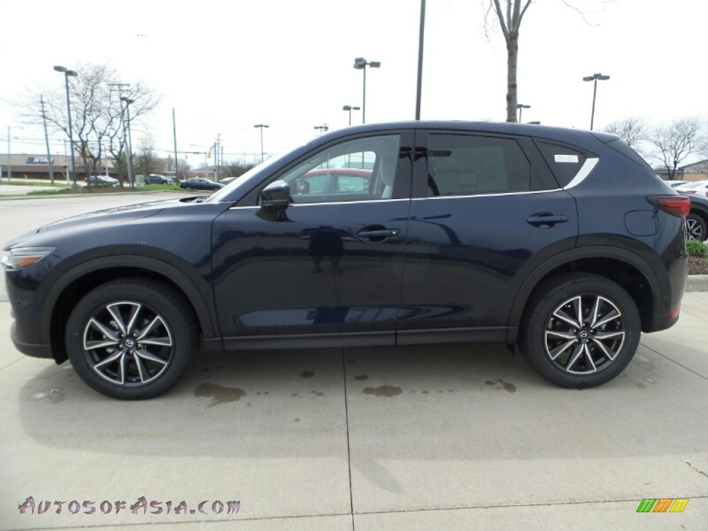 2018 CX-5 Grand Touring AWD - Deep Crystal Blue Mica / Parchment photo #2