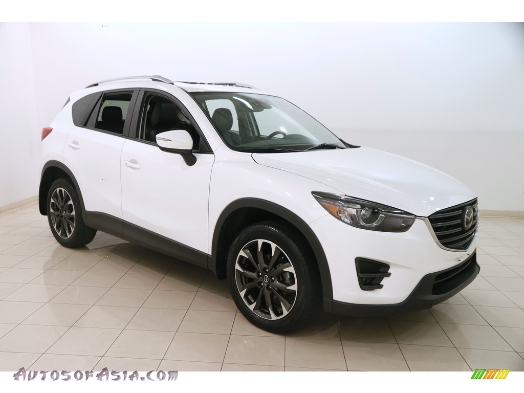 Crystal White Pearl Mica / Black Mazda CX-5 Grand Touring AWD