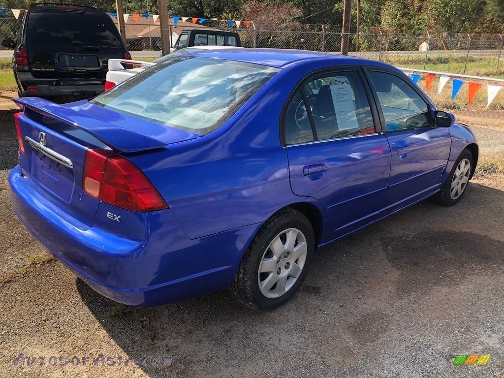 Eternal Blue Pearl / Gray Honda Civic EX Sedan